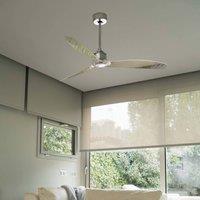 FARO BARCELONA Ceiling fan Just Fan M, chrome/transparent