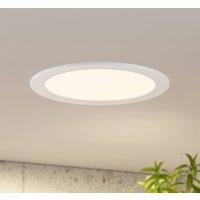 Prios LED recessed light Cadance, white, 24 cm, set of 3, CCT