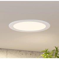 Prios LED recessed light Cadance, white, 24cm, set of 10, CCT