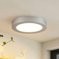 Prios LED ceiling light Edwina, silver, 23 cm, set of 3