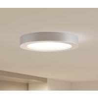 Prios LED ceiling light Edwina, silver, 25 cm, set of 3