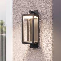 Lucande LED outdoor wall light Ferdinand, set of 3, grey, aluminium