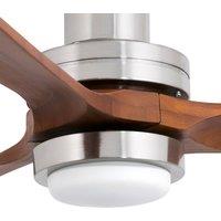 FARO BARCELONA Lantau L ceiling fan LED nickel/dark pine