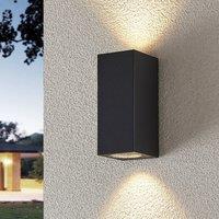 Lucande wall spotlight Lavina, 17 cm, anthracite, 2-bulb, 4-way