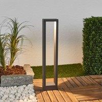 Lucande LED path lamp Jupp, set of 4, 60 cm, graphite grey