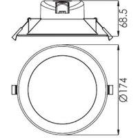 Deko-Light Acrux LED recessed ceiling light, 17 cm, black, CCT