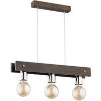 Alfa Bingo linear pendant light with wooden elements