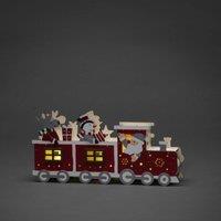 Konstsmide Christmas Train LED light wooden silhouette, battery, USB
