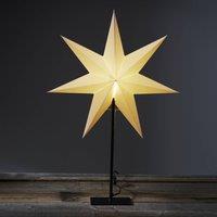 STAR TRADING Frozen standing star, 7-pointed, black, white star