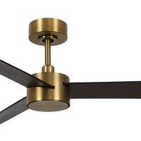 Beacon Lighting Beacon fan with light Climate IV brass/walnut quiet