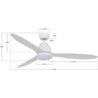 Beacon Lighting Beacon ceiling fan with light Whitehaven white quiet