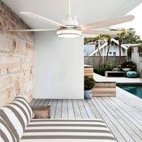 Beacon Lighting Beacon ceiling fan with light Louisville, white, quiet