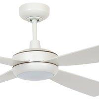 Beacon Lighting Beacon ceiling fan with light Slipstream, white, quiet
