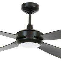 Beacon Lighting Beacon ceiling fan with light Slipstream, black, quiet