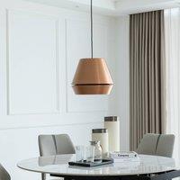 Lucande Mynoria LED pendant light, copper, aluminium, 35 cm