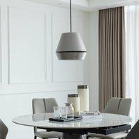 Lucande Mynoria LED pendant light, grey, aluminium, 35 cm