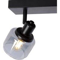 Lucide Bjorn downlight 2-bulb black/smoky grey