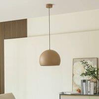 Lucande LED pendant light Lythara, brown, 40 cm, aluminium