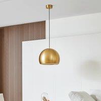 Lucande LED hanging light Lythara, brass, 40 cm, aluminium