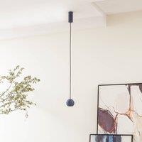 Lucande LED pendant light Plarion, blue, aluminium, 9 cm
