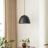 Lucande Delarion pendant light, black/brass, aluminium
