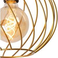 Lucide Danza ceiling light, cage lampshade, 25 cm, gold