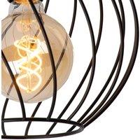 Lucide Danza ceiling light, cage lampshade, 25 cm black