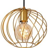 Lucide Danza pendant light, 1-bulb, 25 cm, gold