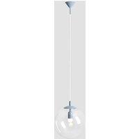 ALDEX Nohr pendant light with glass shade, blue/clear