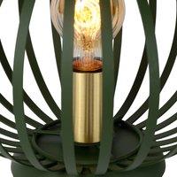 Lucide Manuela table lamp cage lampshade, green/gold