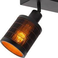 Lucide Tagalog downlight made of bamboo, 2-bulb
