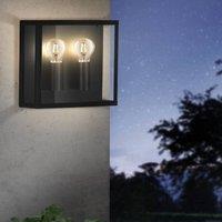 EGLO Alamonte 1 outdoor wall lamp 2-bulb up/up square