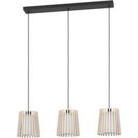 EGLO Fattoria pendant light, double lampshades, 3-bulb