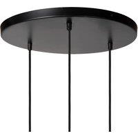 Lucide Yunkai pendant light made of paper, 3-bulb