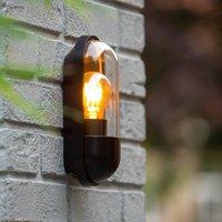Lucide Capsule outdoor wall light, clear/black