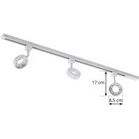 Prios Jardani single-circuit track lighting system 3-bulb white
