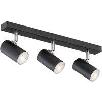 Argon Noah ceiling spotlight, black/chrome, steel, 3-bulb