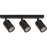 SIGMA Zoom ceiling spotlight, 3-bulb, black