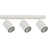 SIGMA Zoom ceiling spotlight, 3-bulb, white, metal, GU10