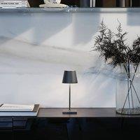 Zafferano Poldina mini rechargeable table lamp IP65 grey