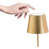 Zafferano Poldina mini rechargeable table lamp, gold interior