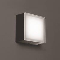 LCD LED outdoor wall lamp 1425 graphite 12.5 x 12.5cm