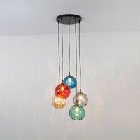 Hollnder La Spezia pendant light 5-bulb multicoloured