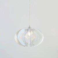 Hollnder Ilenia pendant light lampshade silver/clear
