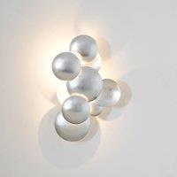 Hollnder Bolladaria LED wall light, 3-bulb silver