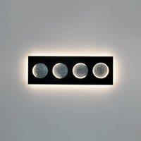 Hollnder Fasi Della Luna LED wall light, black/silver
