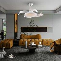 Schuller Valencia Enzo LED ceiling fan, dimmable, CCT, white