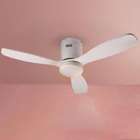 Schuller Valencia LED ceiling fan Siroco Mini, DC, quiet, white, CCT