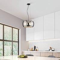 FISCHER & HONSEL Dima pendant light, smoked glass, 1-bulb, 40 cm