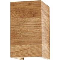 FISCHER & HONSEL LED wall light Shine-Wood oak 2xGU10 10x18cm